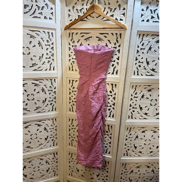 House of CB Tana Pink Strapless Corset Midi Dress Size XS Extra Small - Picture 6 of 10